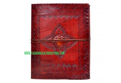 New Genuine Leather Journal Wholesaler Embossed Leather Journal Black Paper Journal Diary